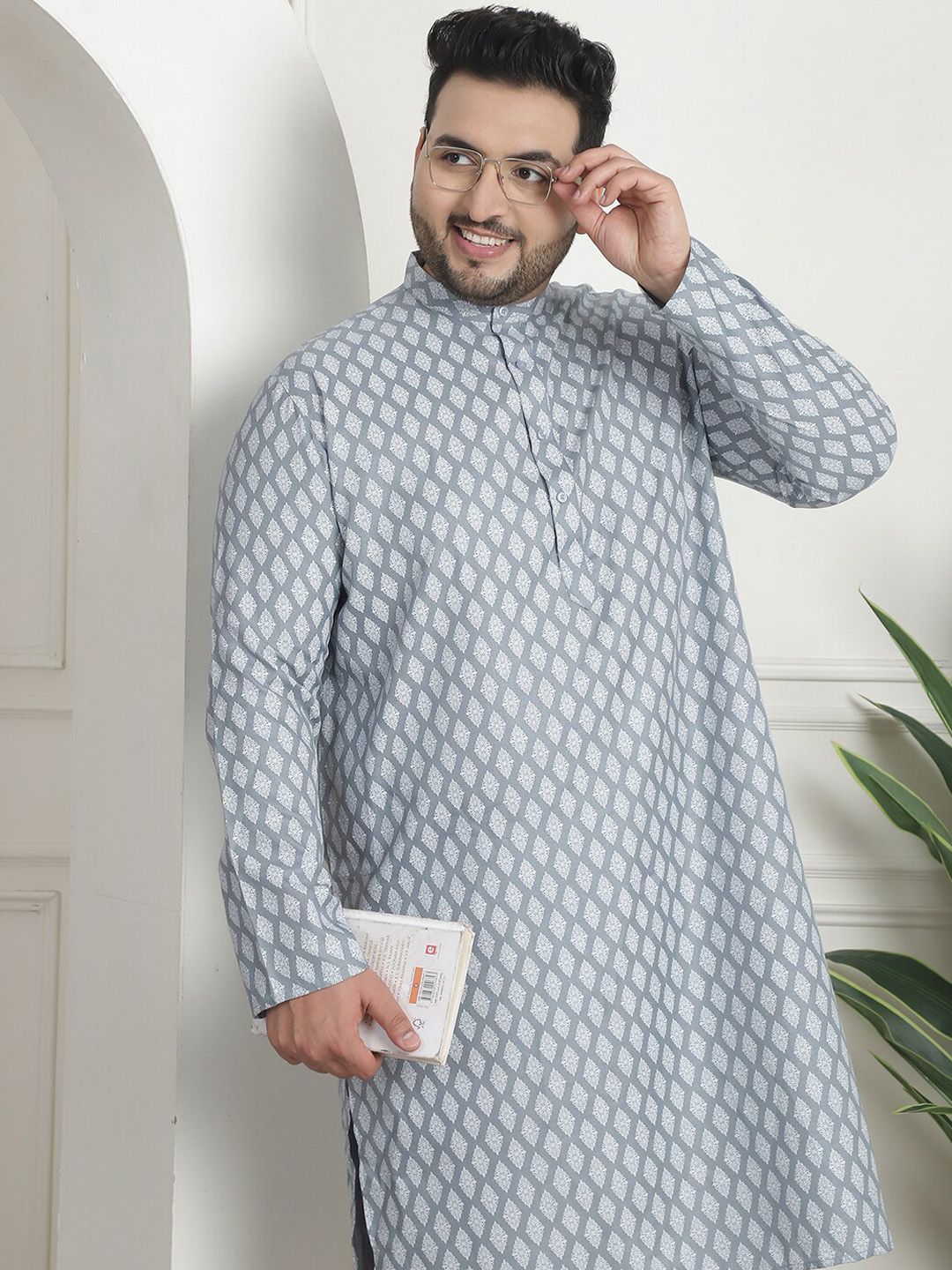 SOJANYA PLUS Geometric Printed Kurta