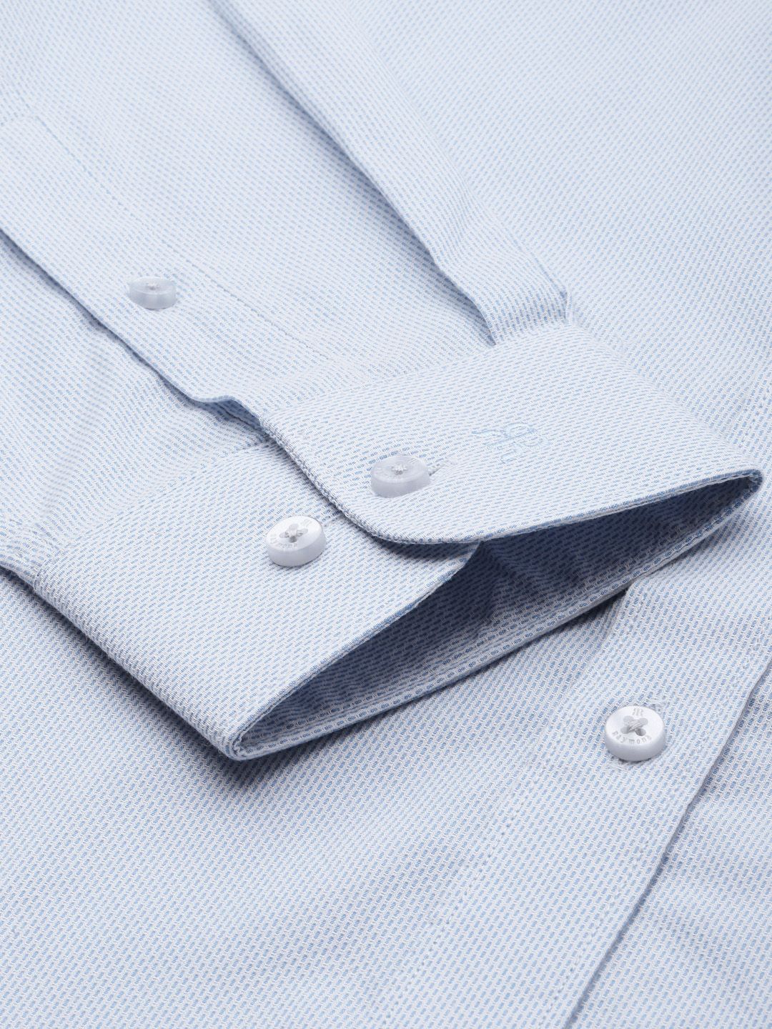 Raymond Pure Cotton Self Design Textured Slim Fit Formal Shirt