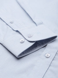 Raymond Pure Cotton Self Design Textured Slim Fit Formal Shirt