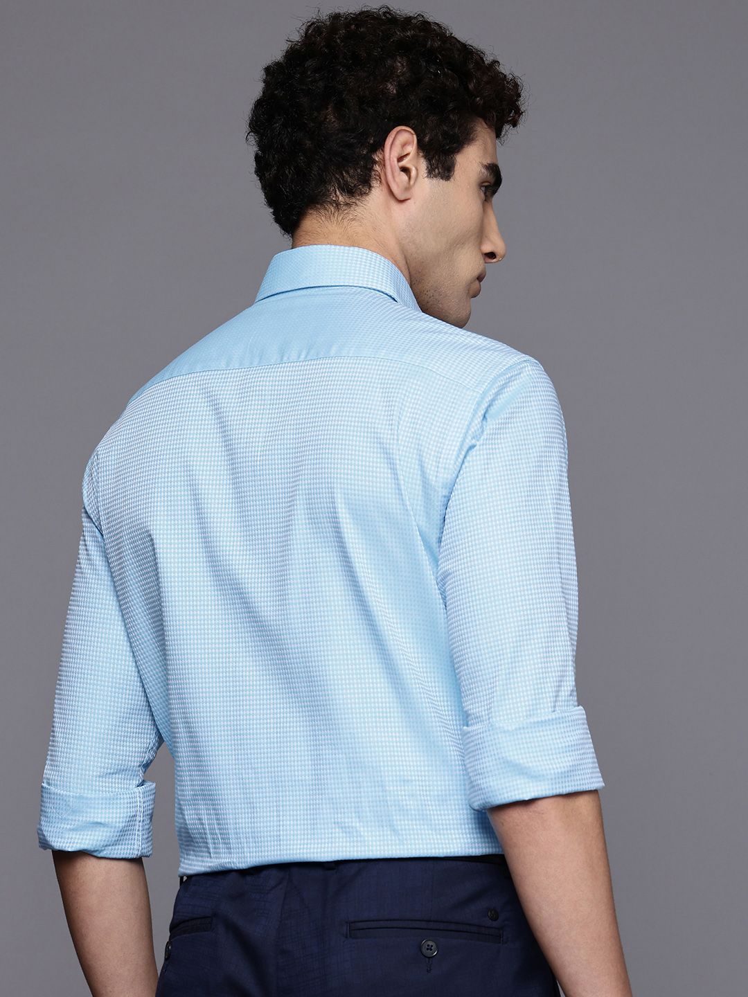 Raymond Slim Fit Textured Pure Cotton Formal Shirt