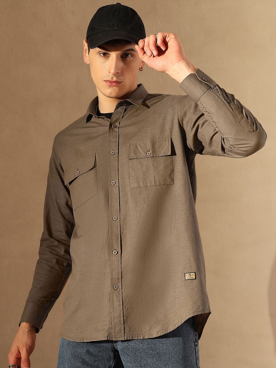 DENNISON Smart Solid Double Pocket Shirt