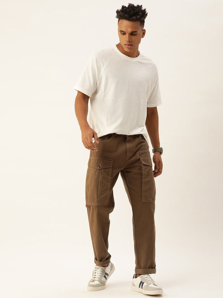 Bene Kleed Men Pure Cotton Relaxed Fit Cotton Cargos Trousers