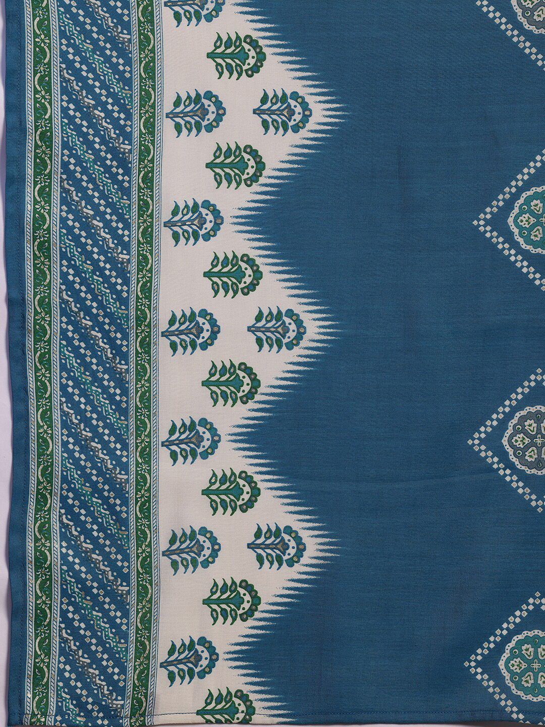 Libas Floral Printed Round Neck Regular Kurta With Trousers & Dupatta