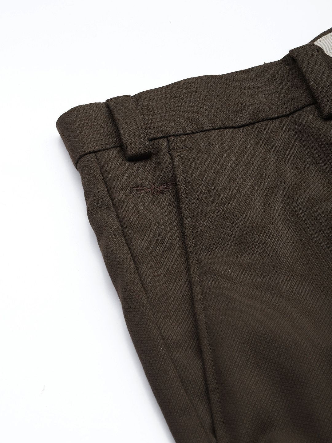 Park Avenue Men Textured Slim Fit Formal Trousers