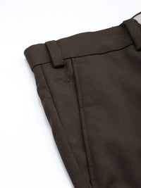 Park Avenue Men Textured Slim Fit Formal Trousers