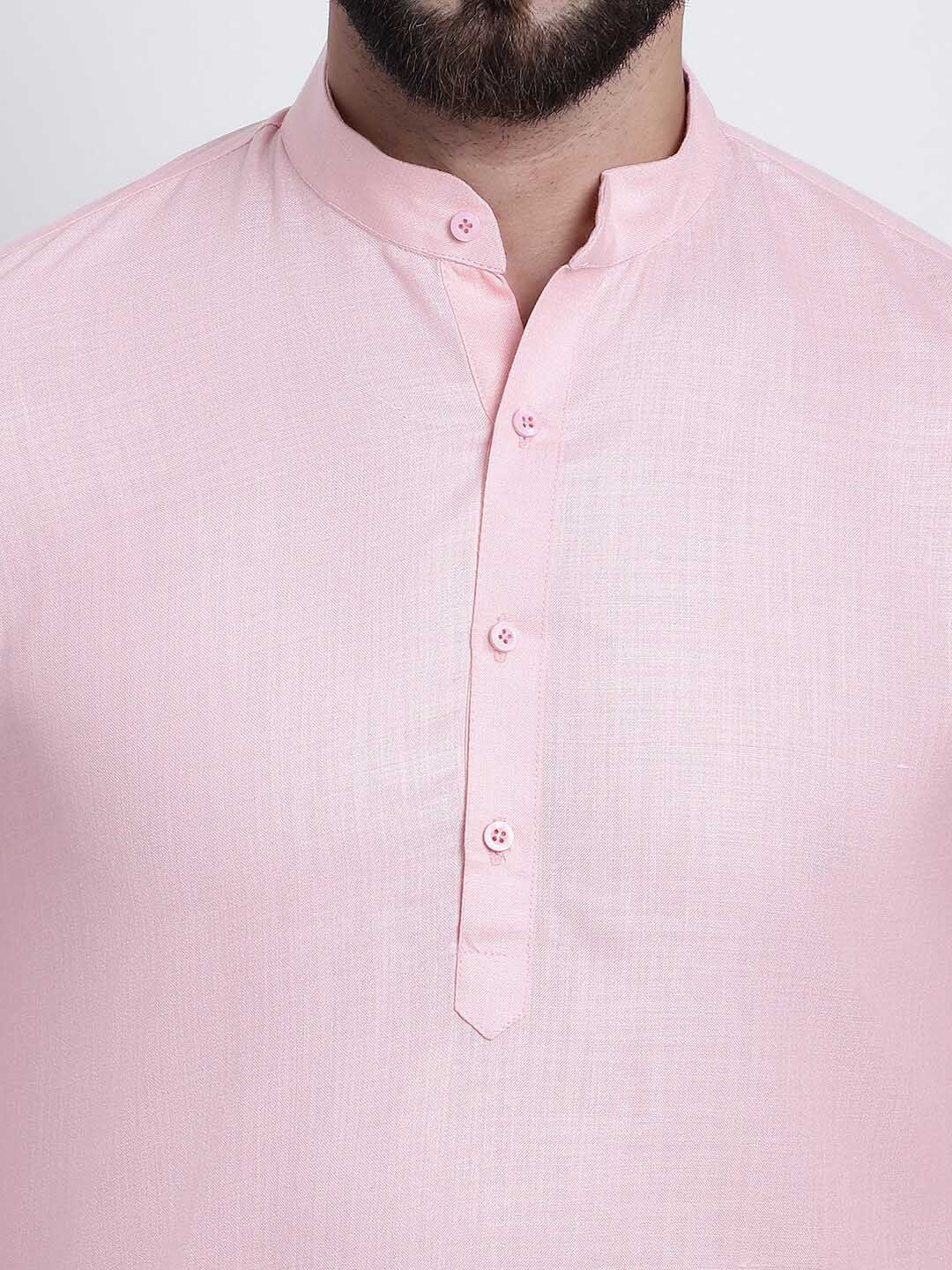 SOJANYA Mandarin Collar Roll Up Sleeves Kurta