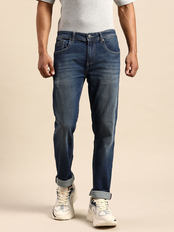 Being Human Slim Fit Low Distress Light Fade Stretchable Jeans