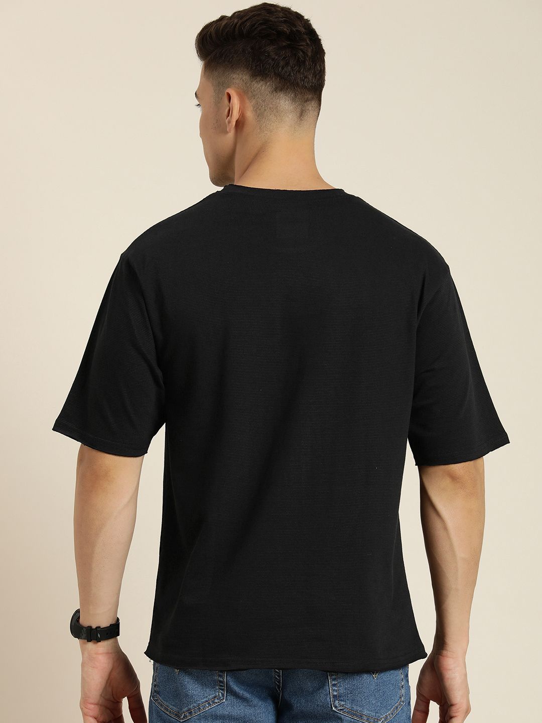 DILLINGER Men Honeycomb Structure Oversized Pocket T-shirt