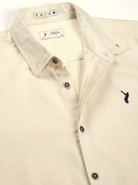 Thomas Scott Men Premium Button-Down Collar Solid Organic Cotton Slim Fit Casual Shirt