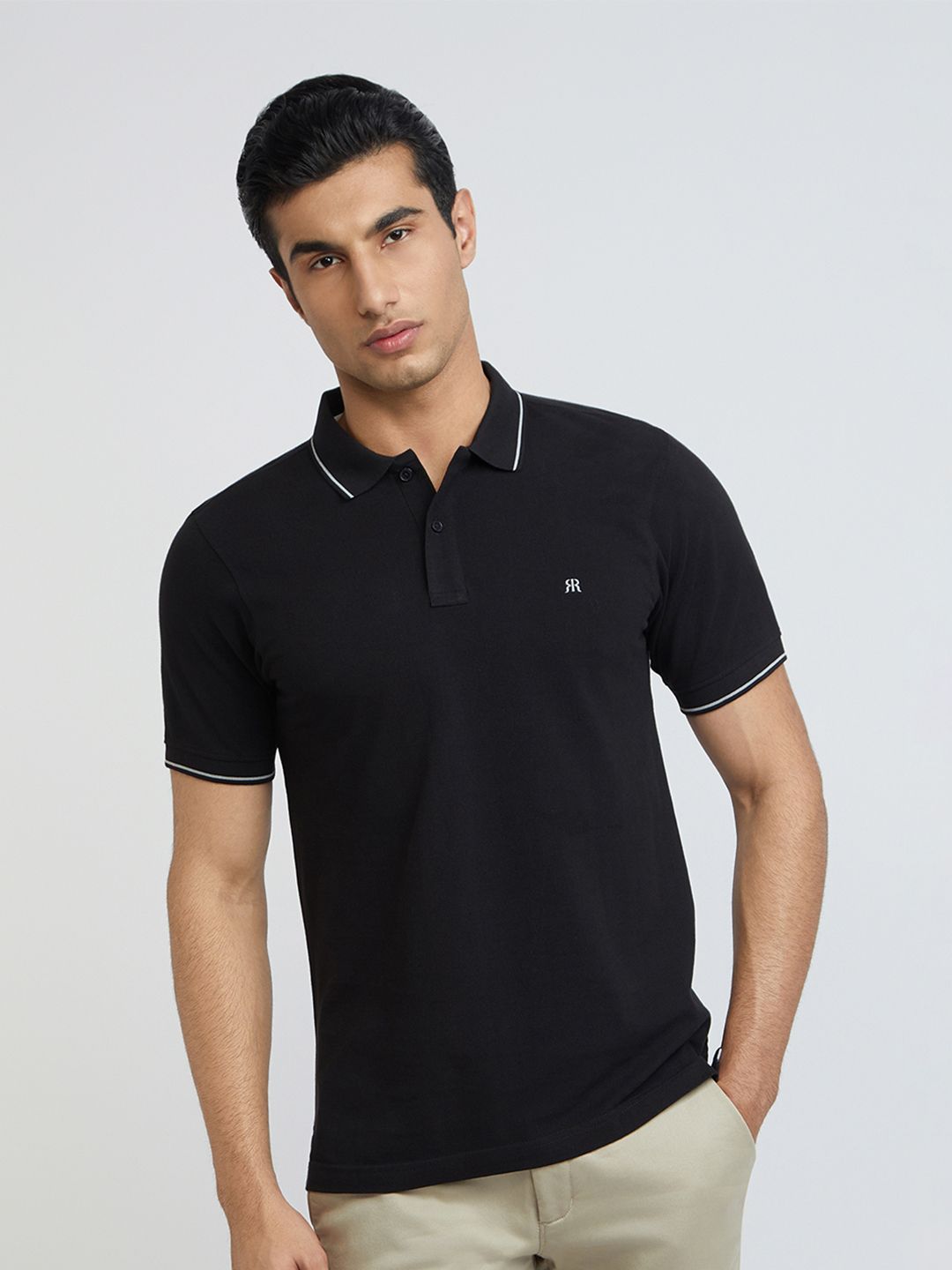 Raymond Pure Cotton Modern Fit Polo Collar T-shirt
