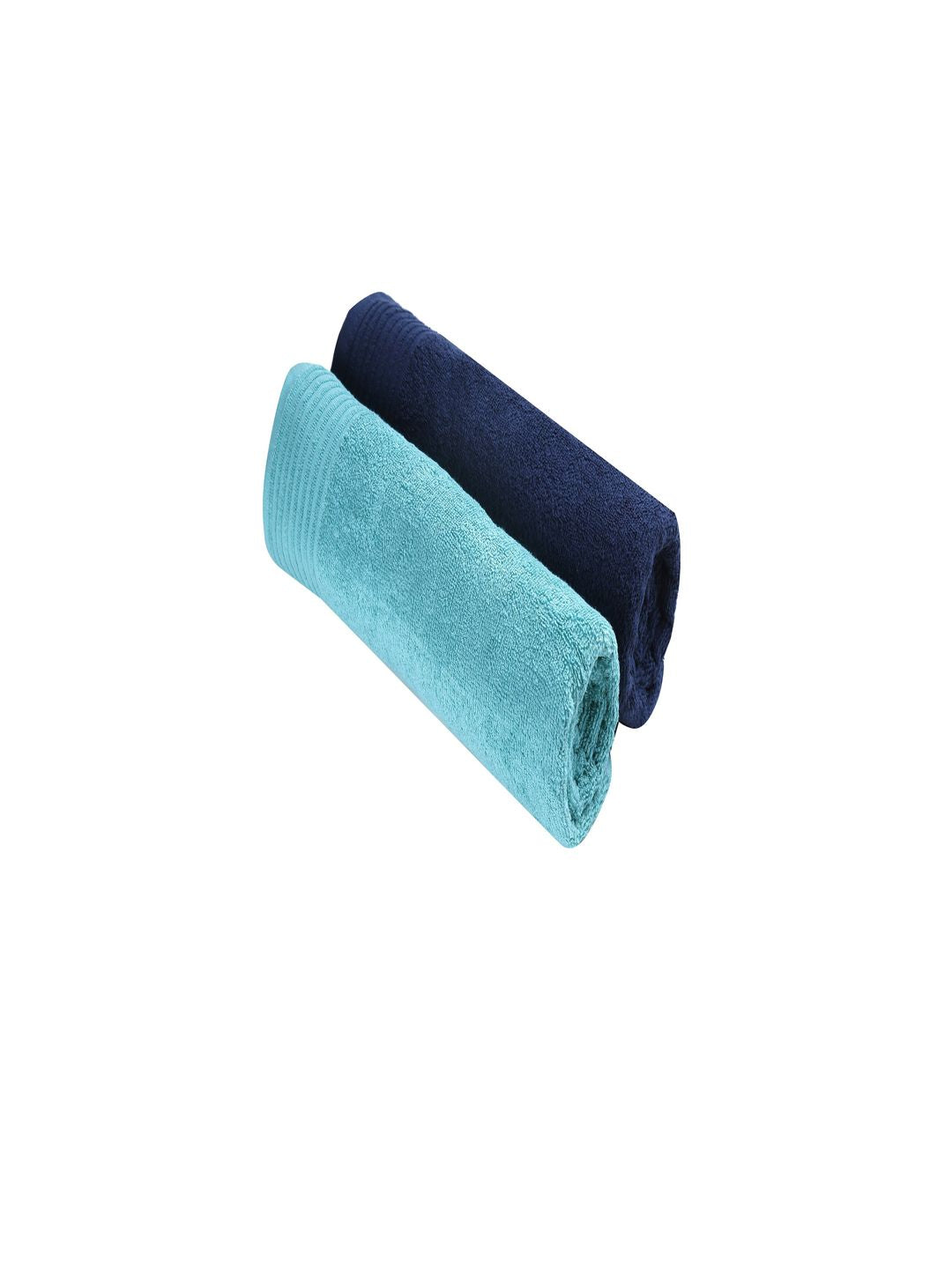 MYTRIDENT Navy Blue  Blue 2 Pieces 380 GSM Pure Cotton Bath Towels
