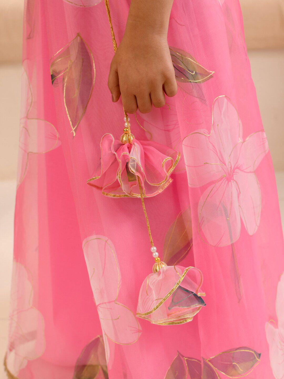 pspeaches Girls Printed Ready to Wear Lehenga & Blouse With Dupatta