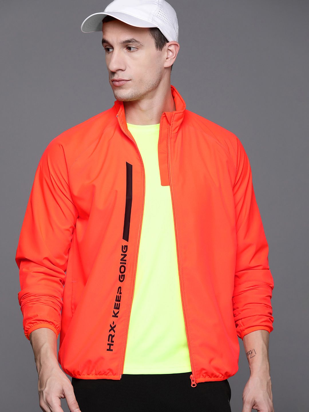 HRX by Hrithik Roshan Typography Printed Training Jacket