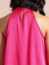 all about you Satin-Finish Halter Neck Top