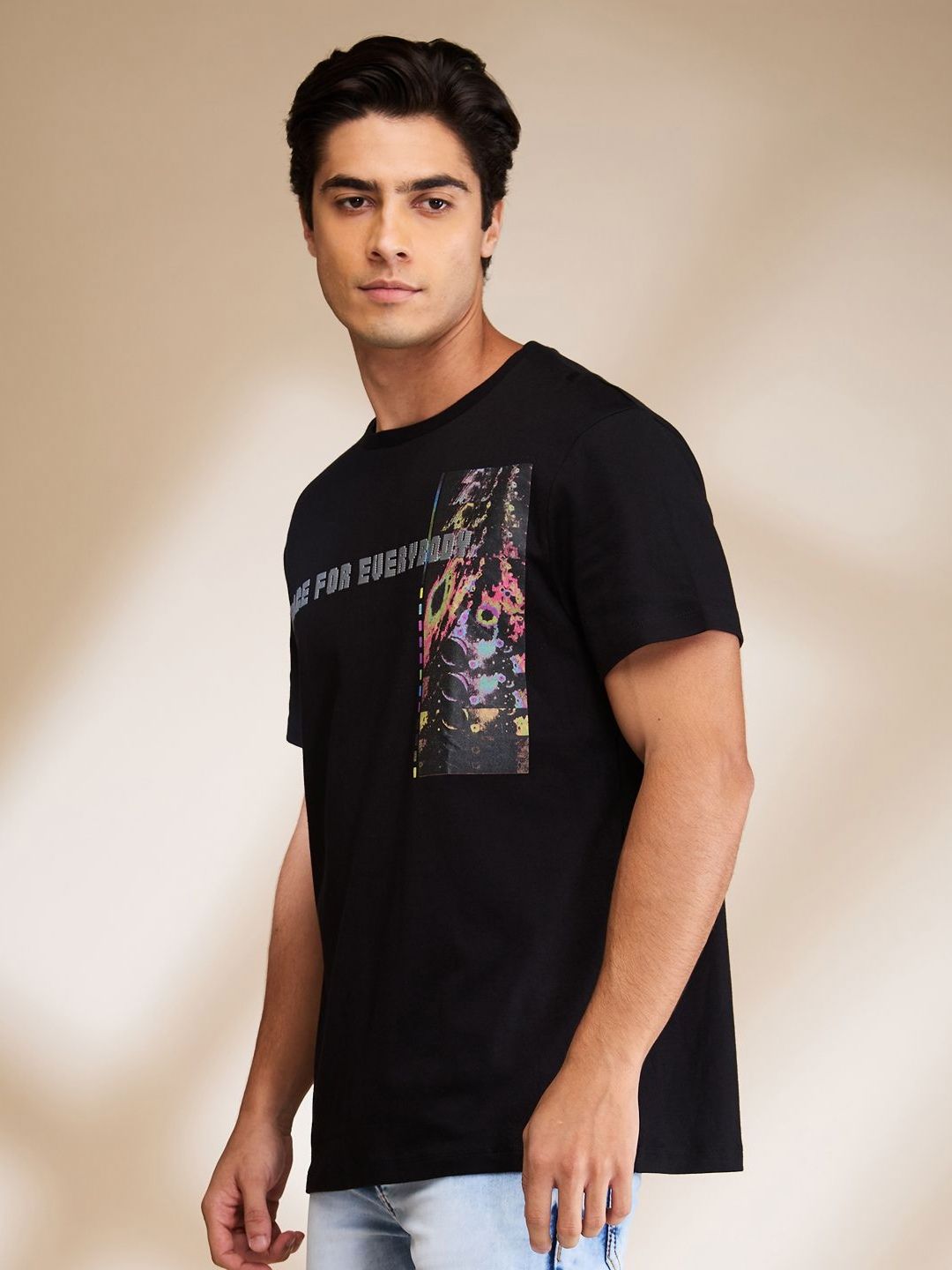 Being Human Men Graphic Printed Round Neck Cotton T-shirt