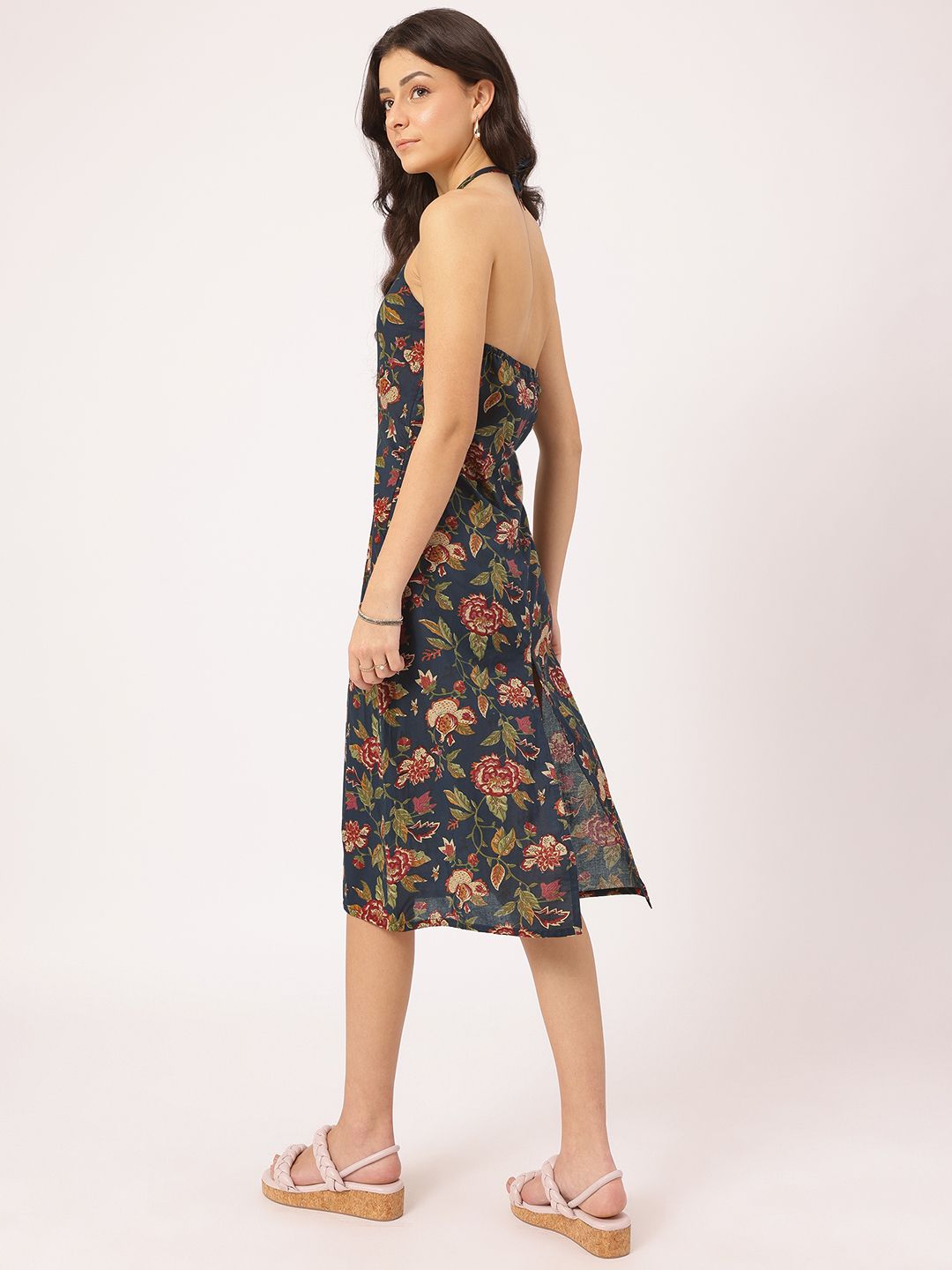 DressBerry Wildflower Wonder Halter Haul Cotton Cambric Dress