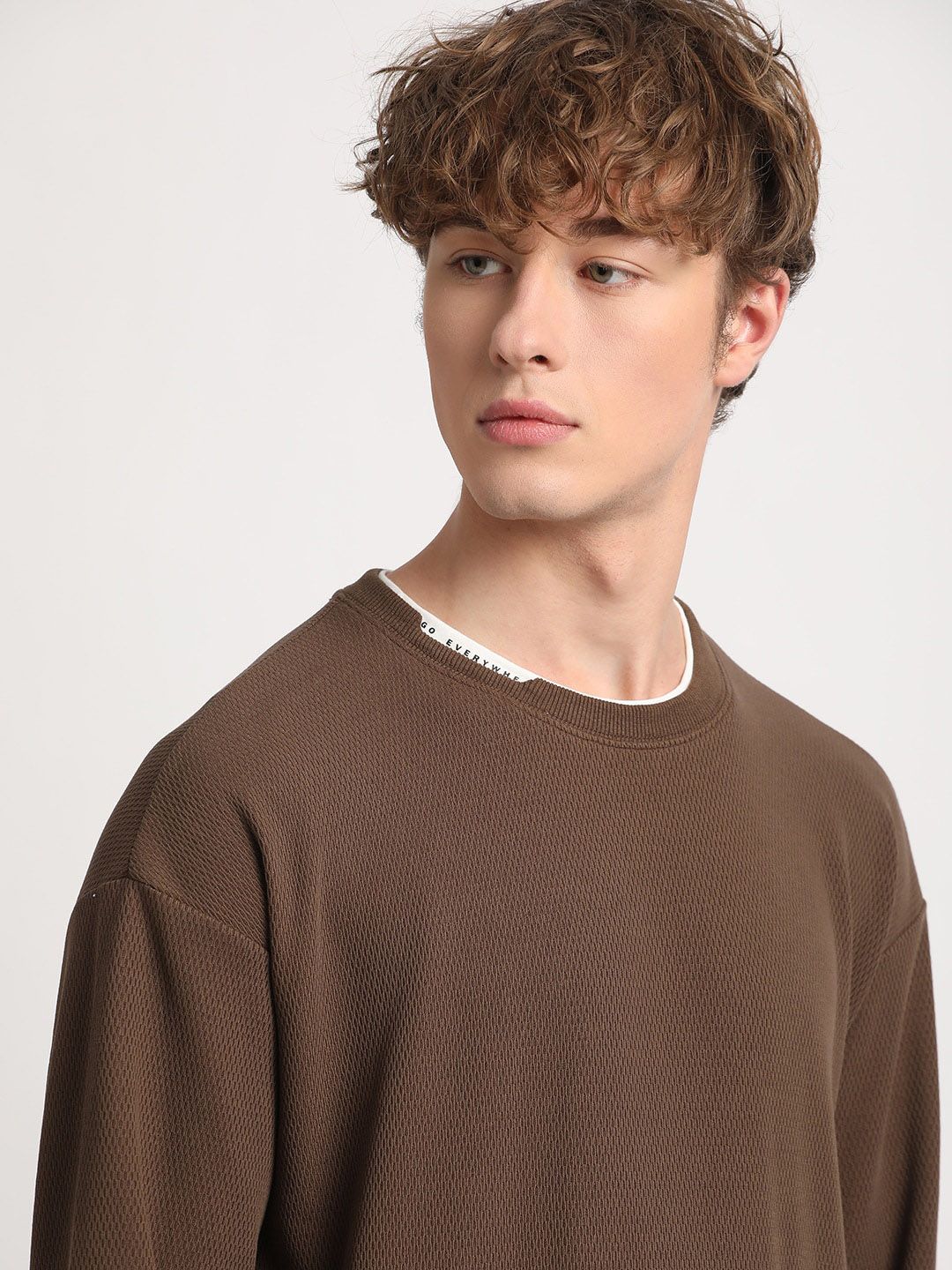 THE BEAR HOUSE Round Neck Long Sleeves Relaxed Fit T-shirt