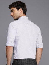 Raymond Slim Fit Geometric Self Design Pure Cotton Formal Shirt