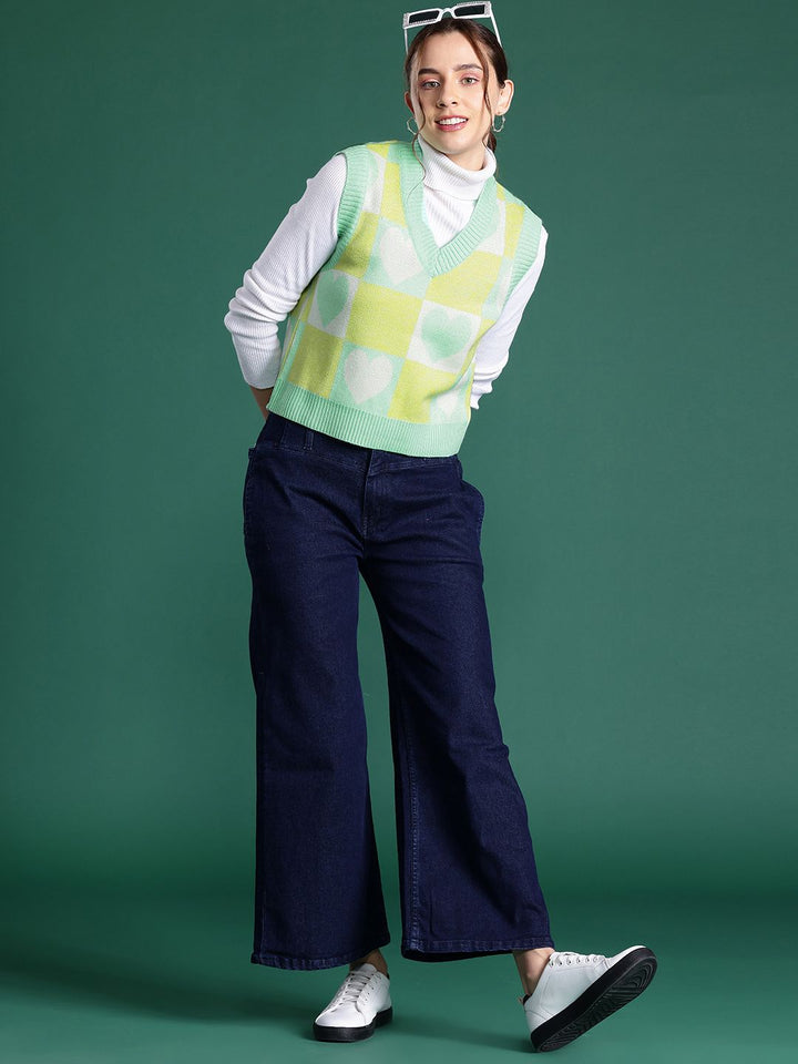 DressBerry Conversational Acrylic Sweater Vest