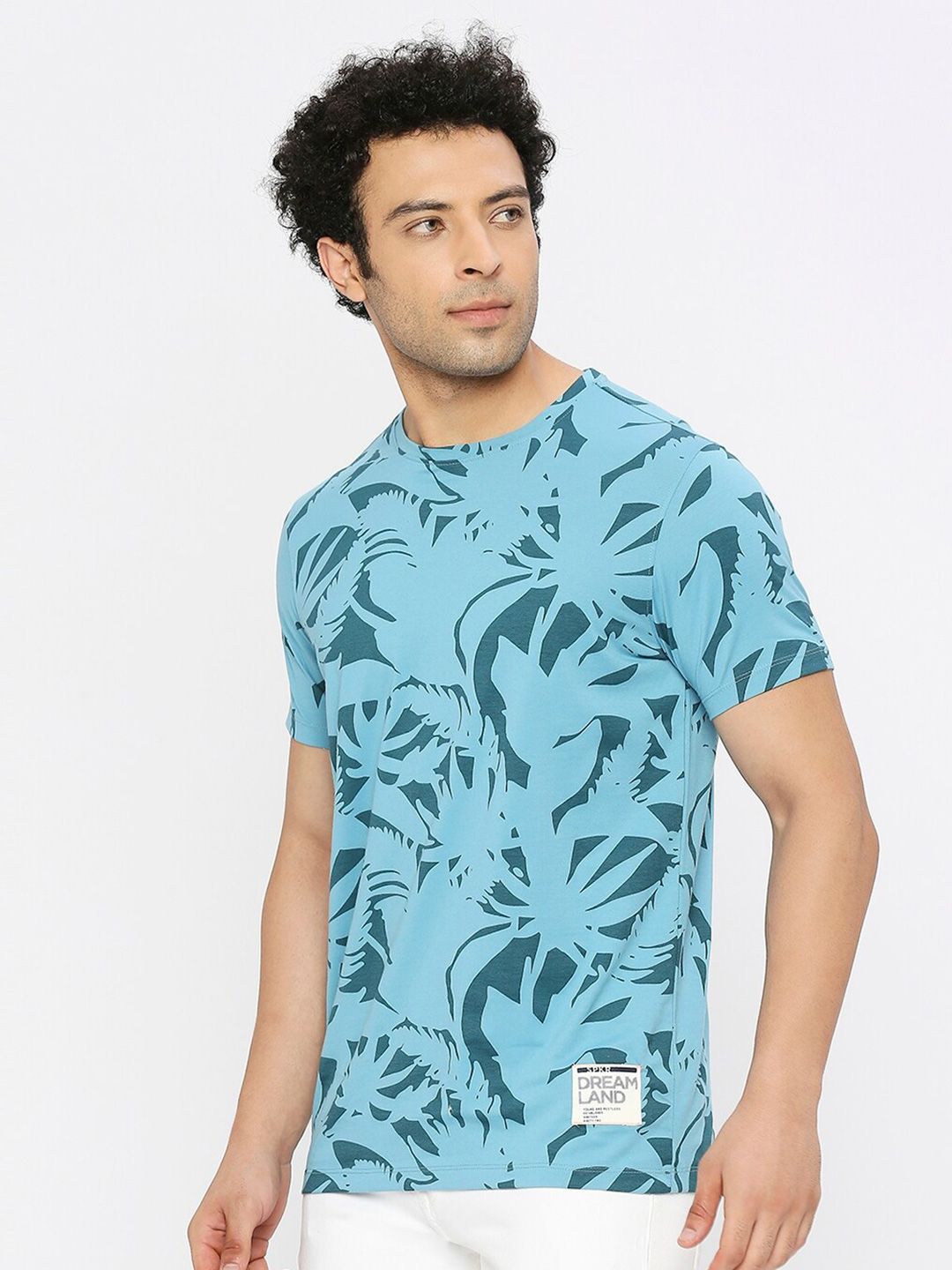SPYKAR Abstract Printed Cotton T-shirt
