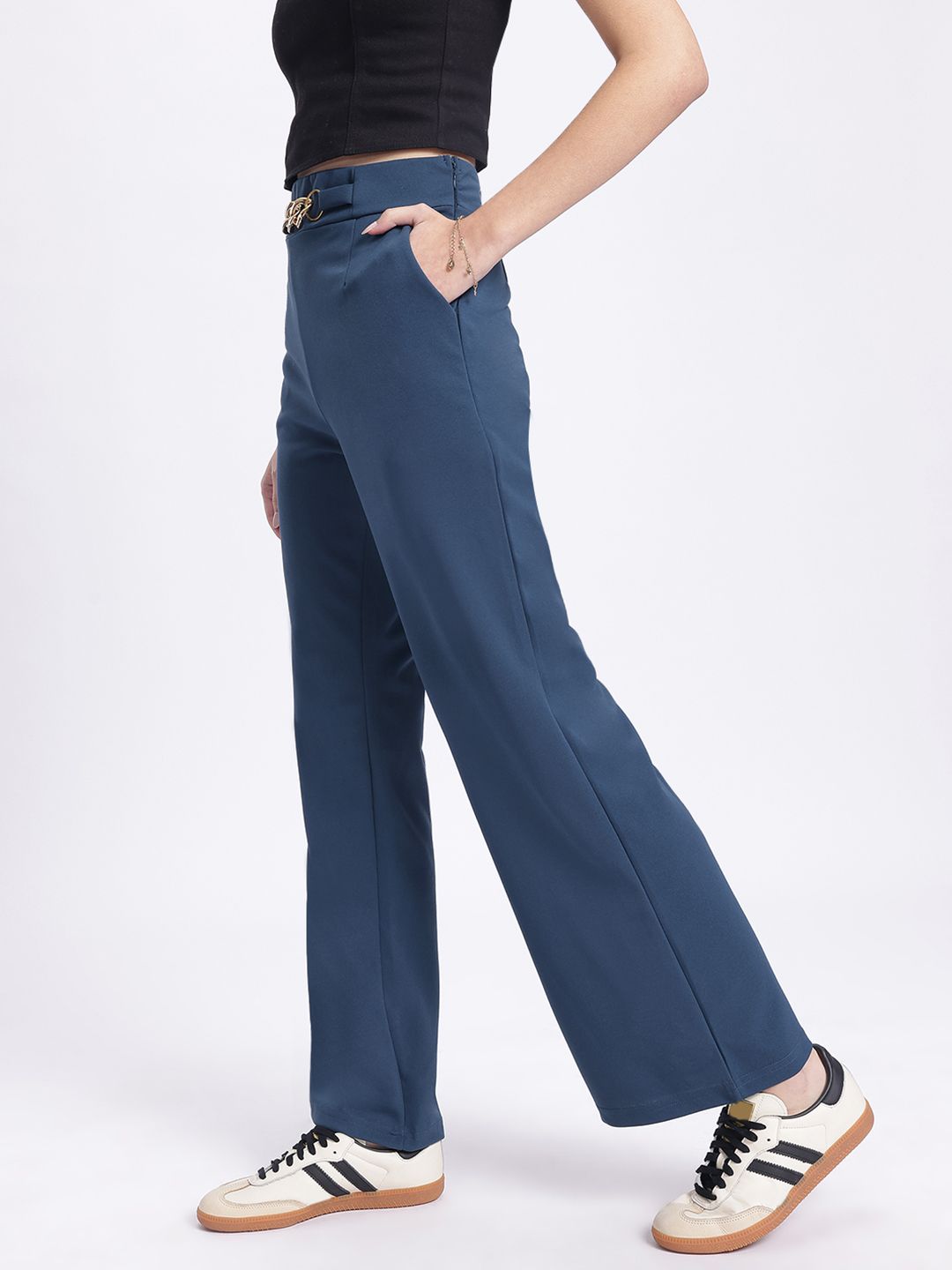 DressBerry Women Urban Sophistication Buckled Trousers