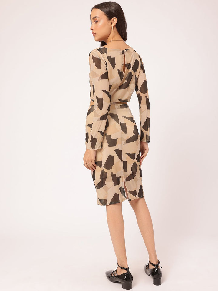 DressBerry Fusion Fits Geometric Printed Co-Ords