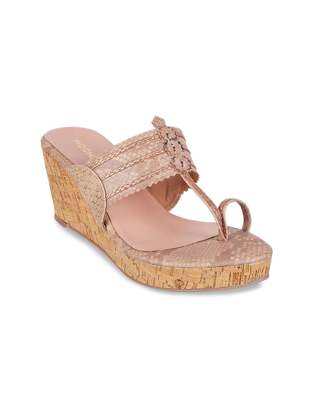 Mochi Embellished Open Toe Wedge Heels
