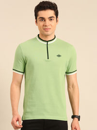 Being Human Mock Collar Pure Cotton T-shirt