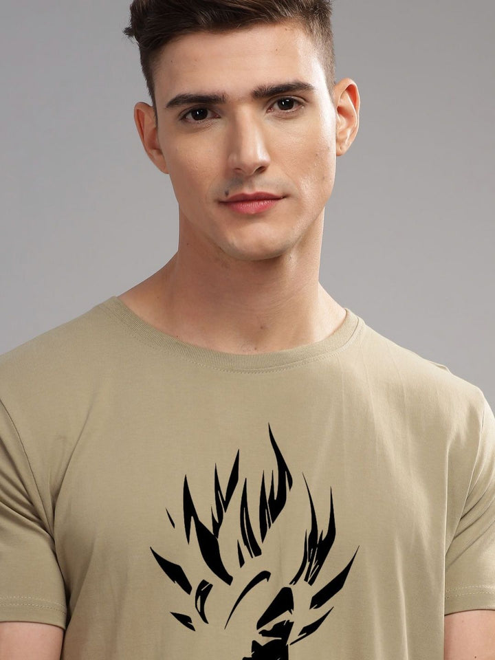 ADRO Men Printed Raw Edge T-shirt