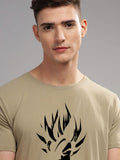 ADRO Men Printed Raw Edge T-shirt
