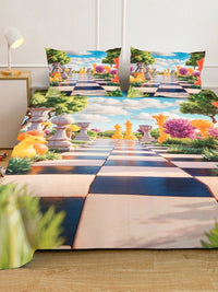 Moda Rapido X KLOTTHE Cartoon Characters 400 TC King Bedsheet with 2 Pillow Covers