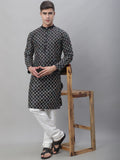 SOJANYA Embroidered Silk Cotton Straight Kurta With Churidar