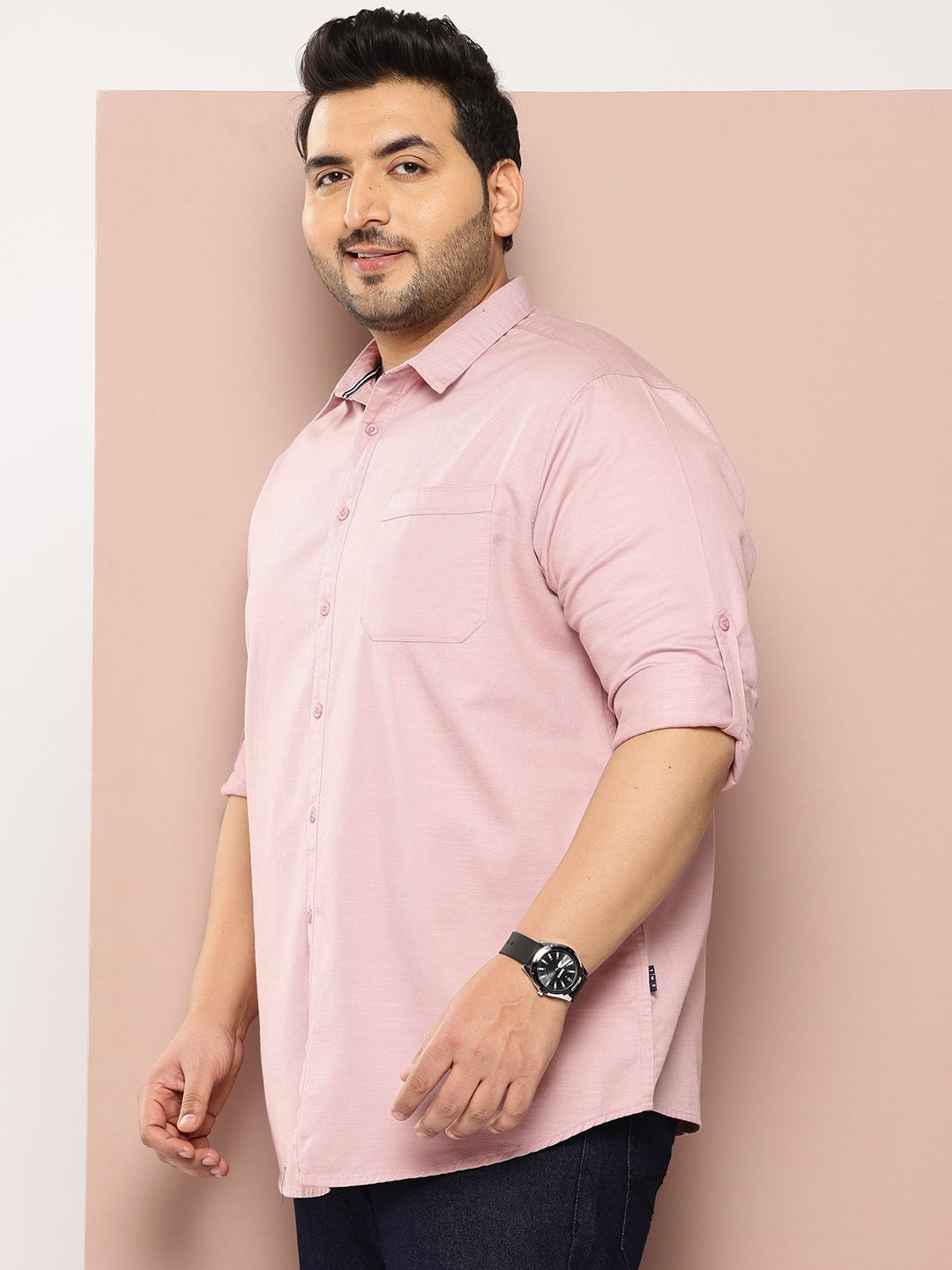 Thomas Scott Men Plus Size Premium Pure Cotton Casual Shirt