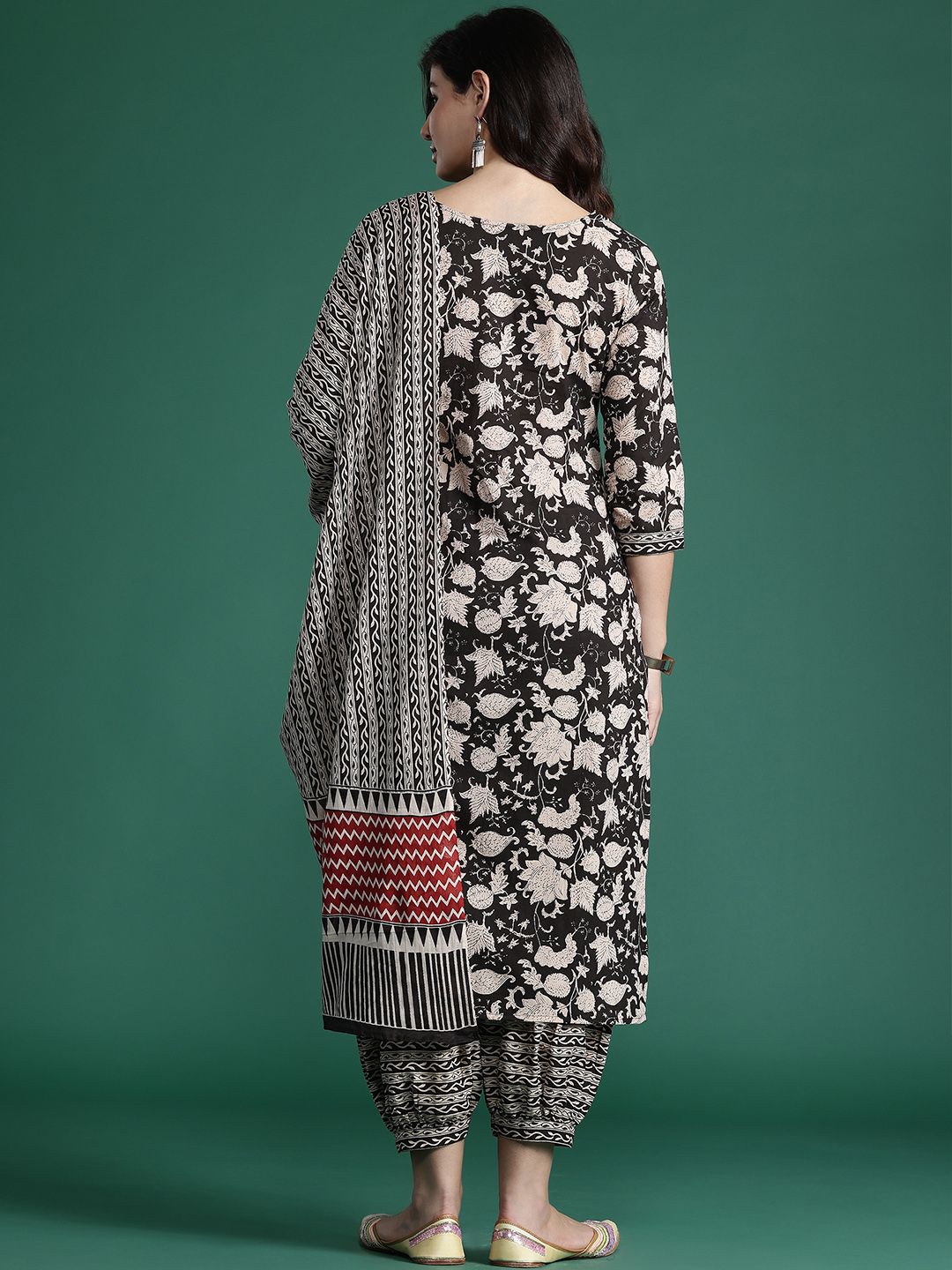 Indo Era Floral Printed Pure Cotton Kurta with Salwar & With Dupatta