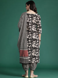 Indo Era Floral Printed Pure Cotton Kurta with Salwar & With Dupatta