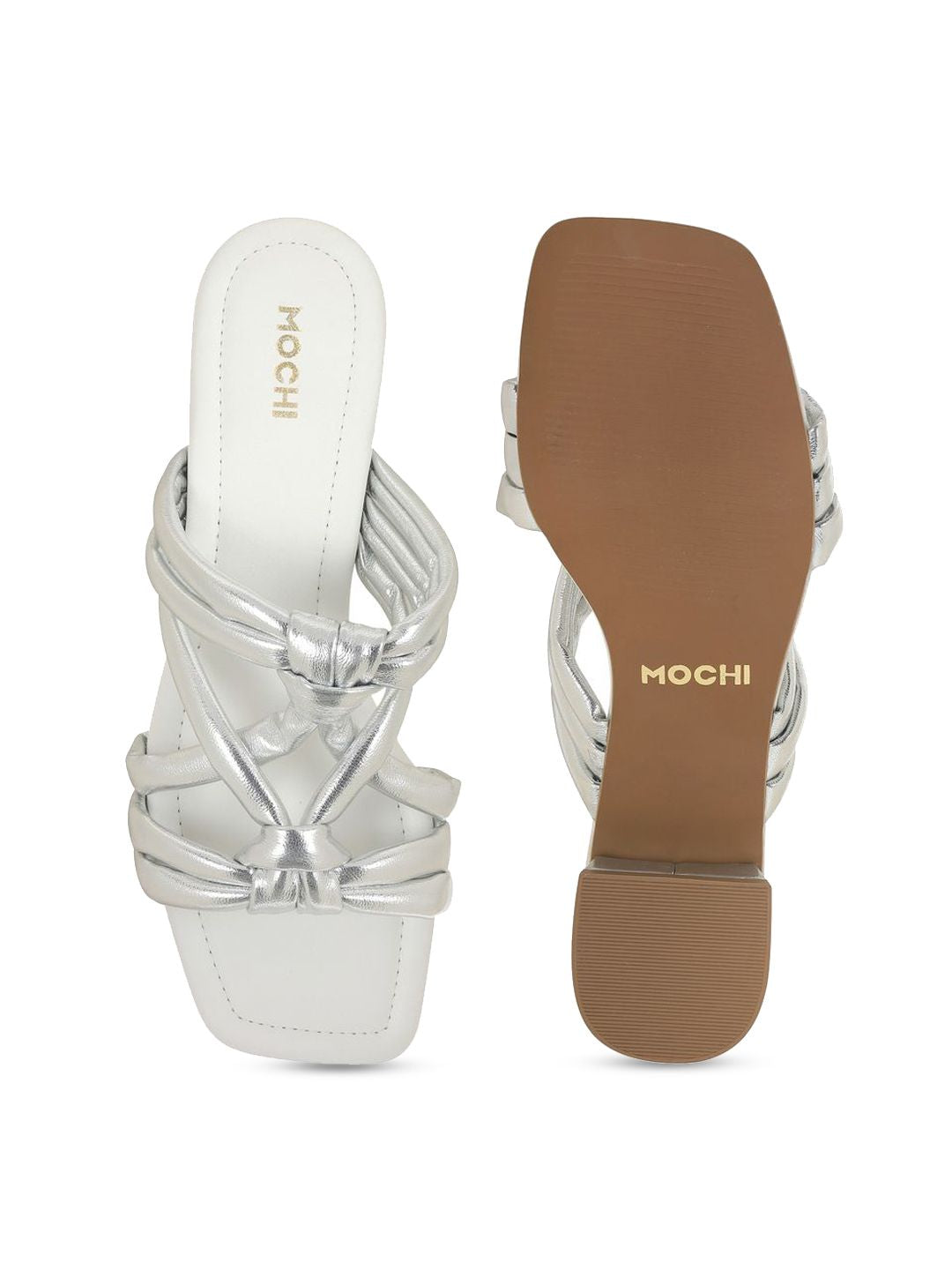 Mochi Women Open Toe Block Heel Sandals