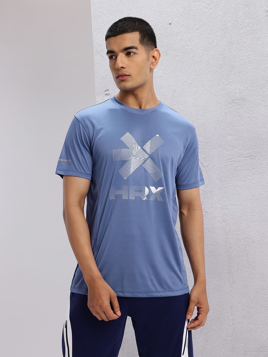 HRX by Hrithik Roshan Men Brand Logo Printed Rapid-Dry Training T-shirt