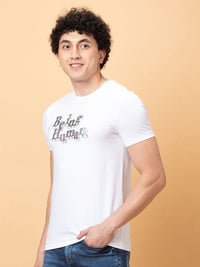 Being Human Men Typography Printed Applique T-shirt