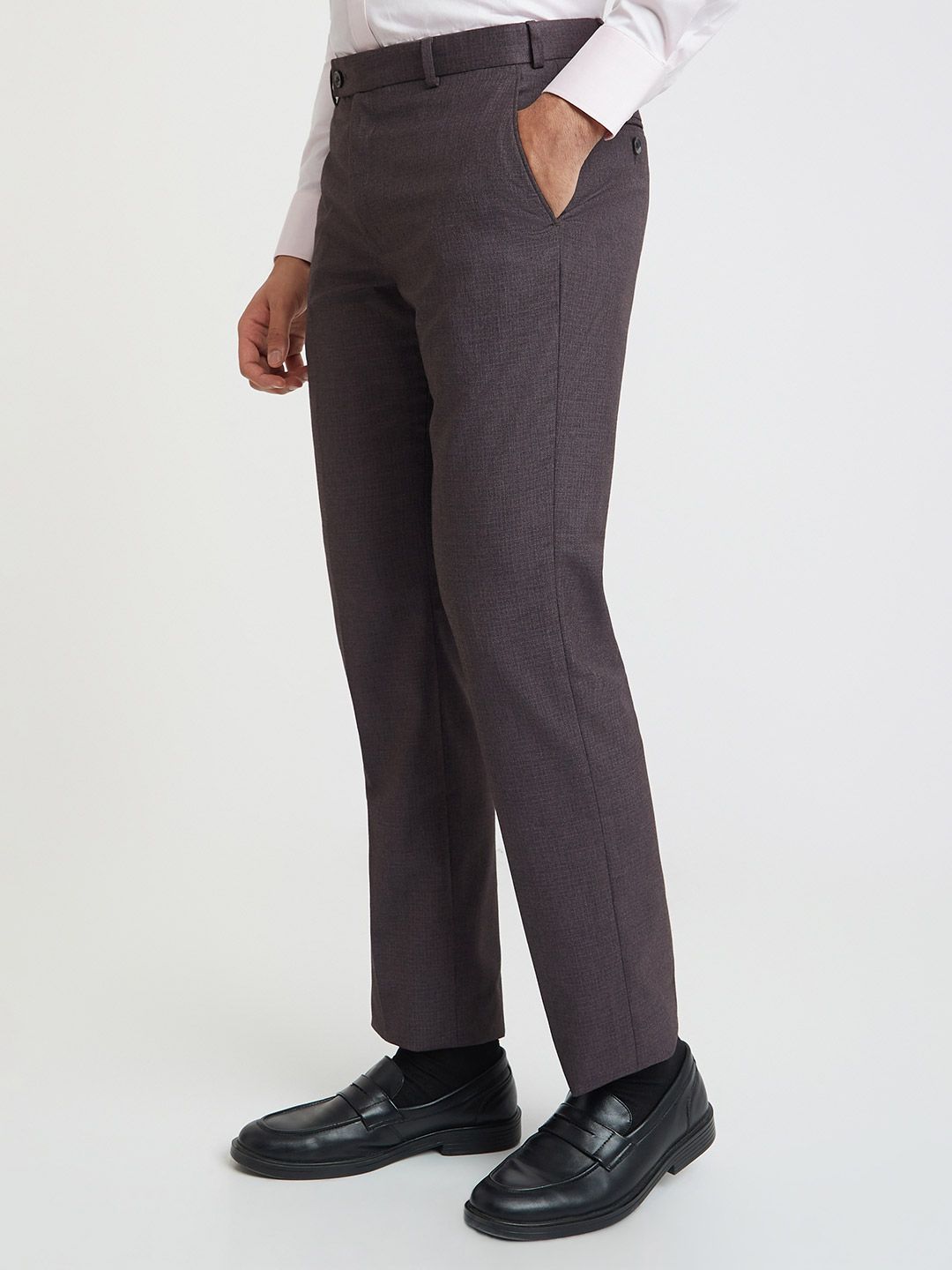 Park Avenue Men Self-Design Formal Trousers