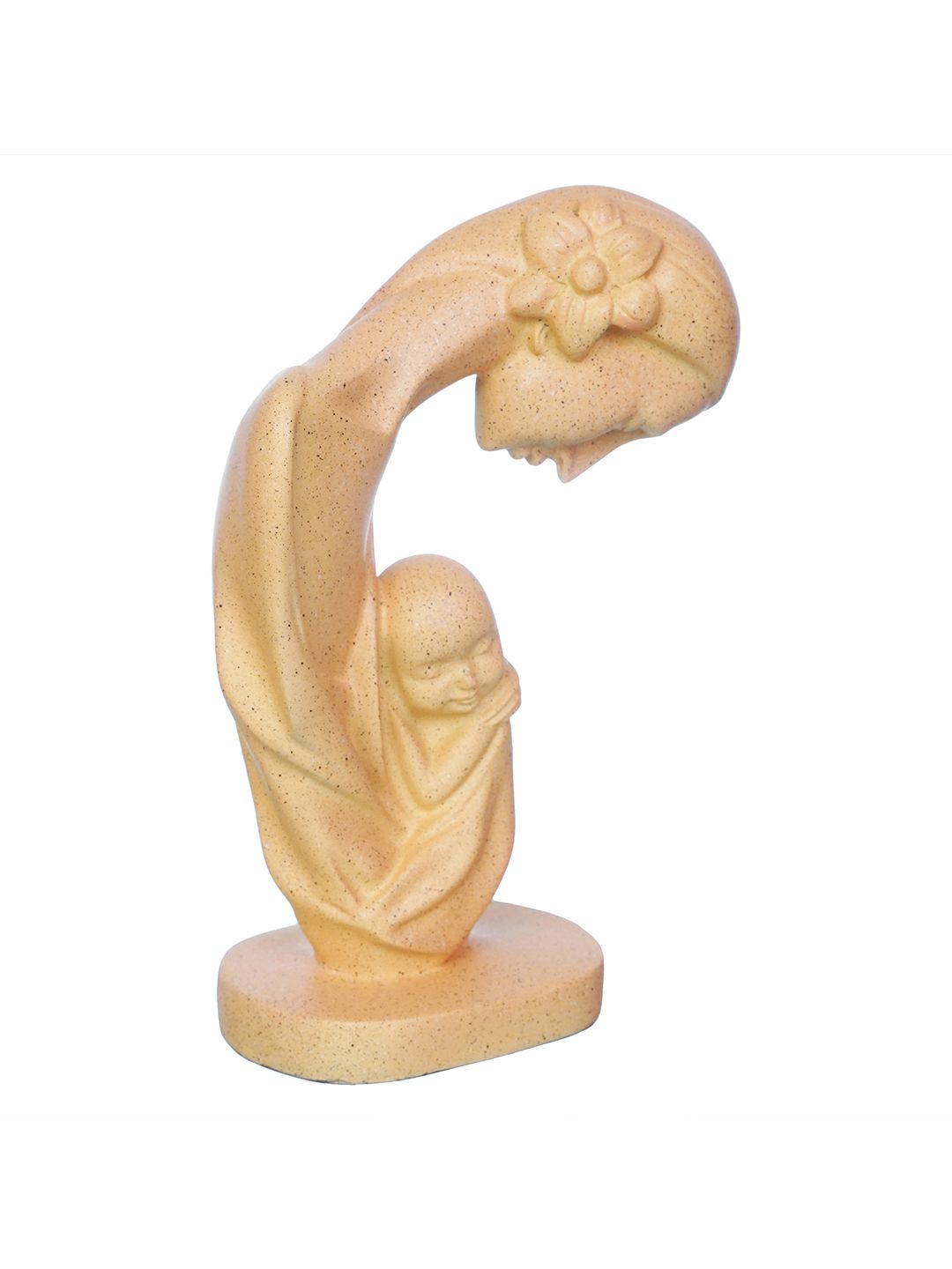 eCraftIndia Off White Medium Mother with Child Sculpture Human Figurine Showpiece
