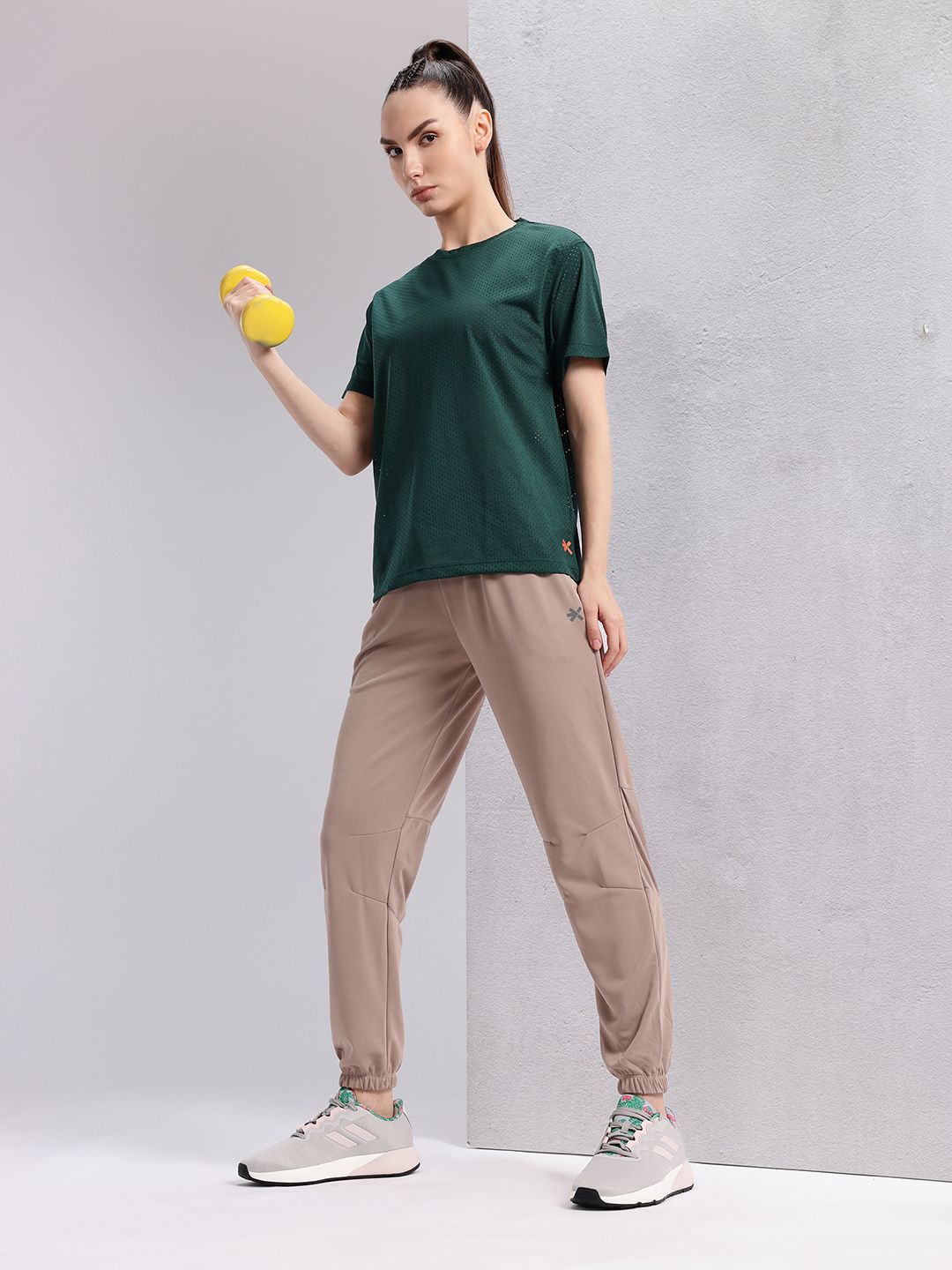 HRX by Hrithik Roshan Women Perforated Rapid-Dry Training T-shirt