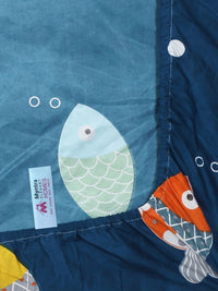 Myntra Elegant Homes Watak Kartun Biru & Kuning 300 TC Cadar Bujang dengan 1 Sarung Bantal