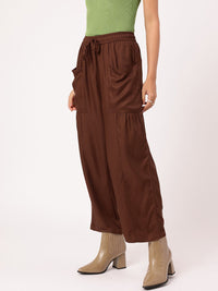 DressBerry Women Stylish Statement Relaxed Fit Trousers with Box Pockets