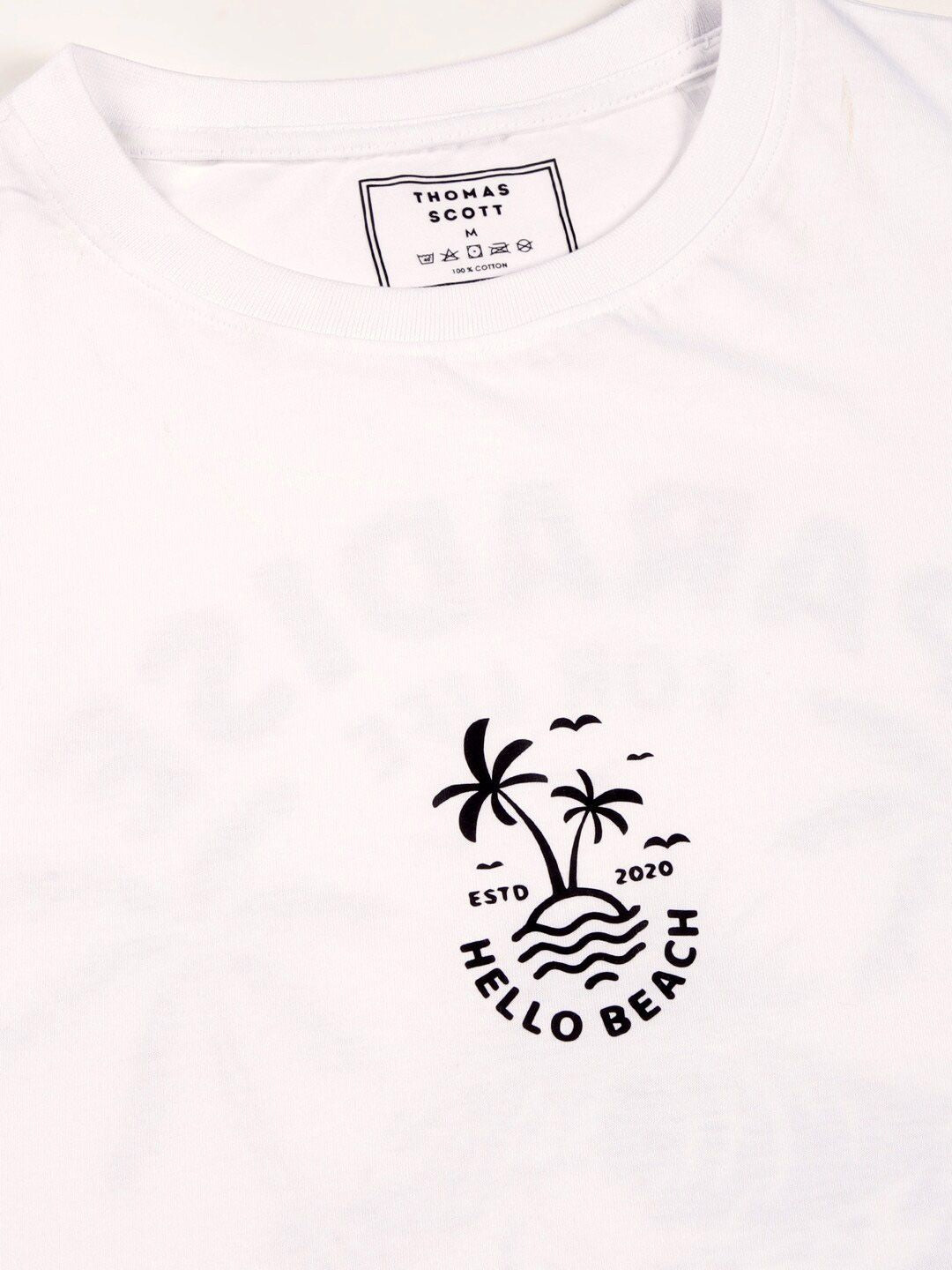 Thomas Scott Round Neck Typography Printed Pure Cotton Oversized T-shirt