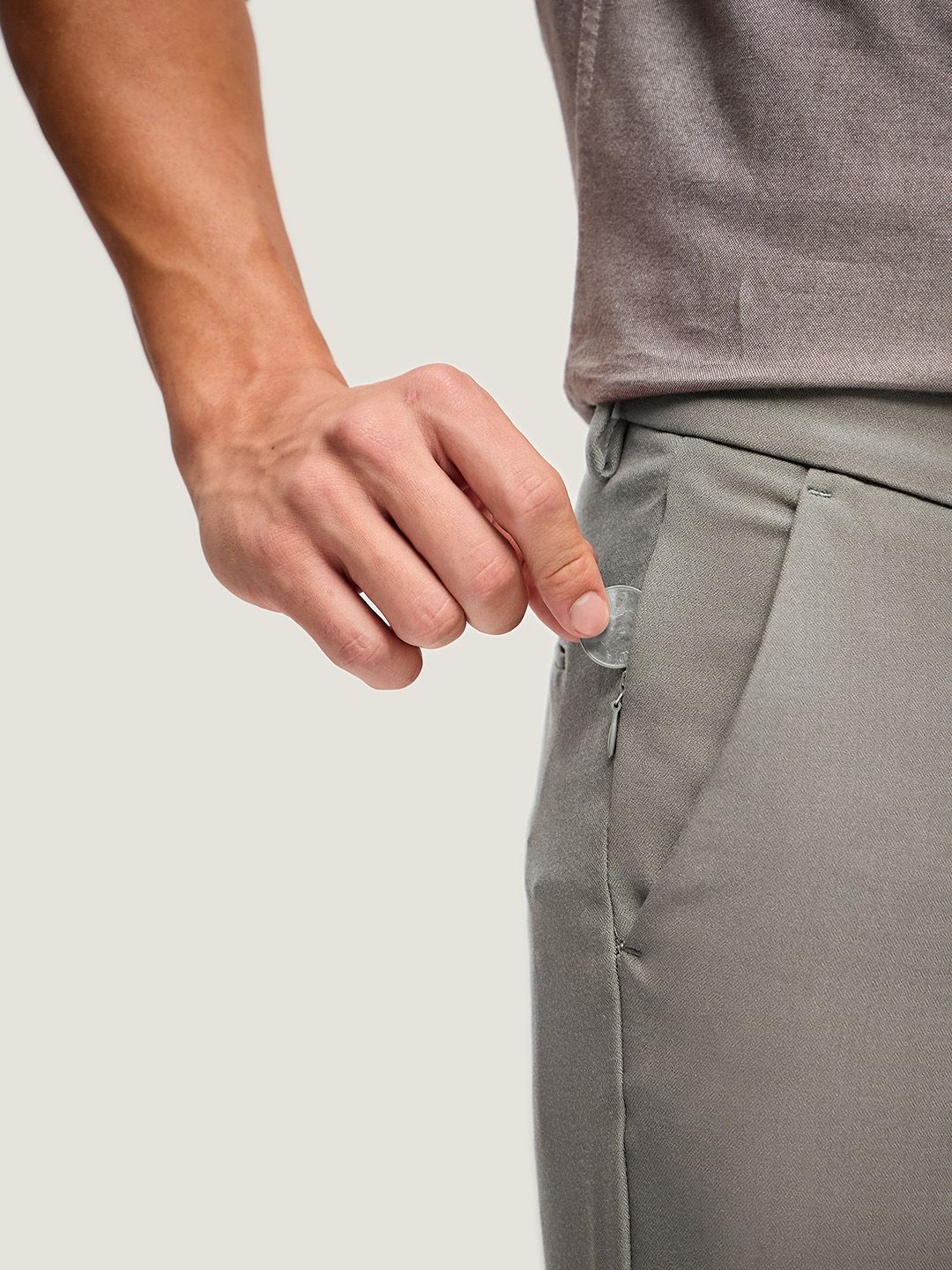 THE BEAR HOUSE Men Solid 4 Way Stretch Formal Trouser