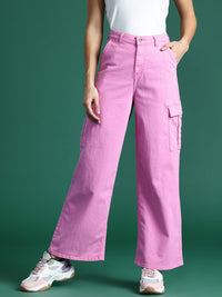 DressBerry Women Straight Fit Stretchable Cargo Jeans