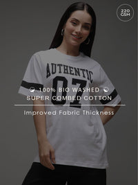 Dillinger Women Lengan Pendek Leher Krew Bercetak Tshirt
