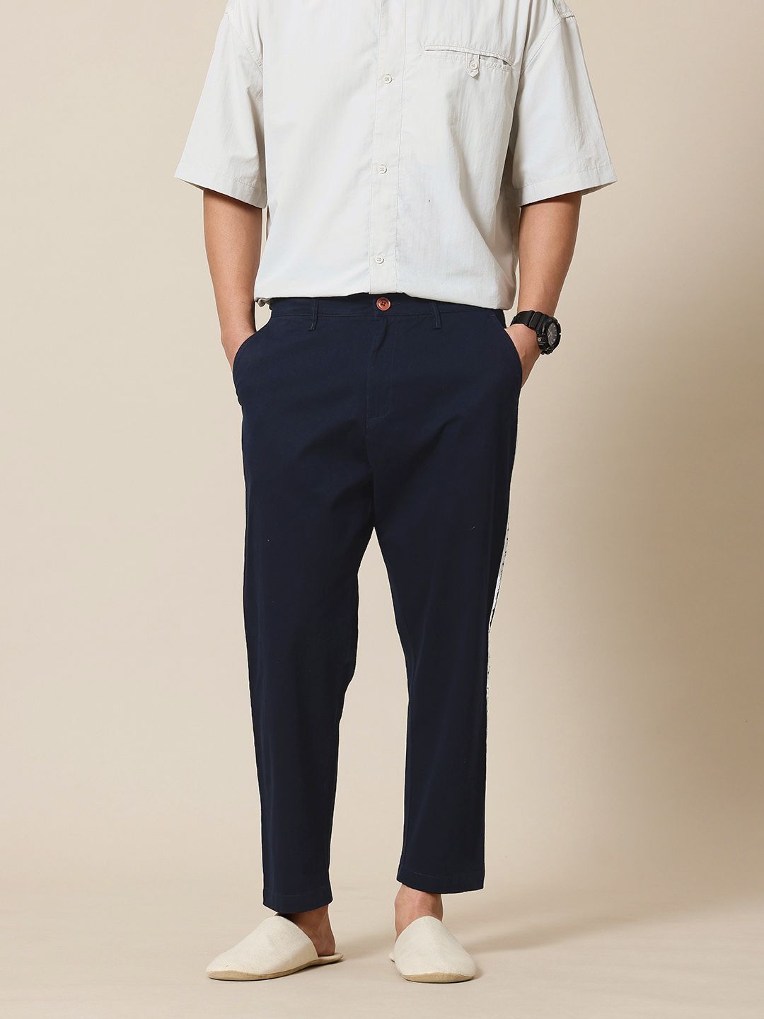 Mr Bowerbird Men Liberal Fit Trousers