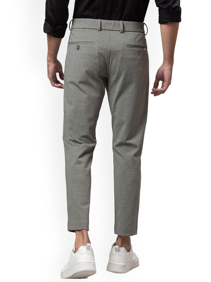 Being Human Men Grey Cropped Regular Trousers