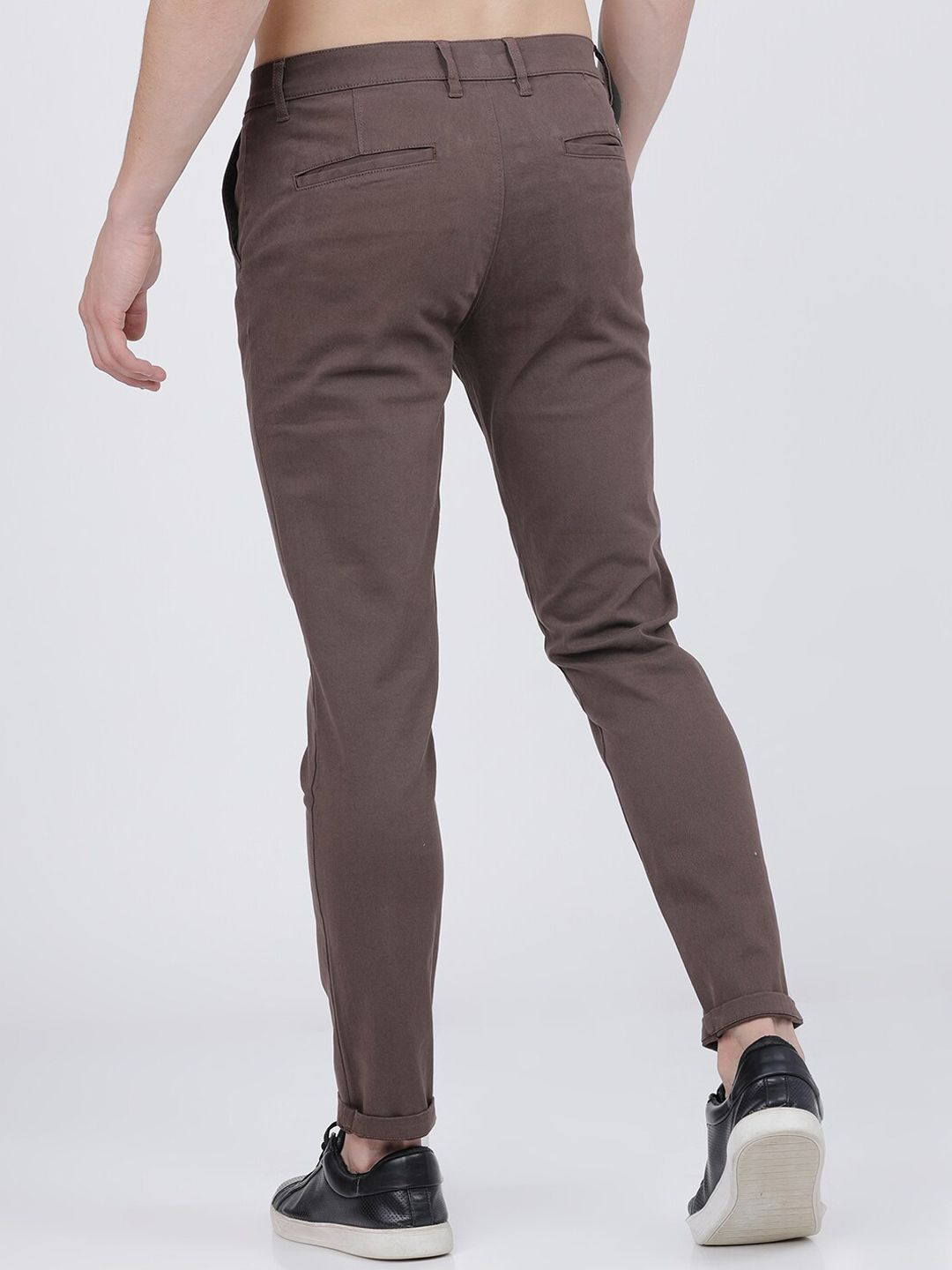 The Indian Garage Co Men Brown Slim Fit Regular Trousers Regular Trousers